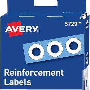2000 Pack, Hole Reinforcement Stickers Labels - 0.25", White