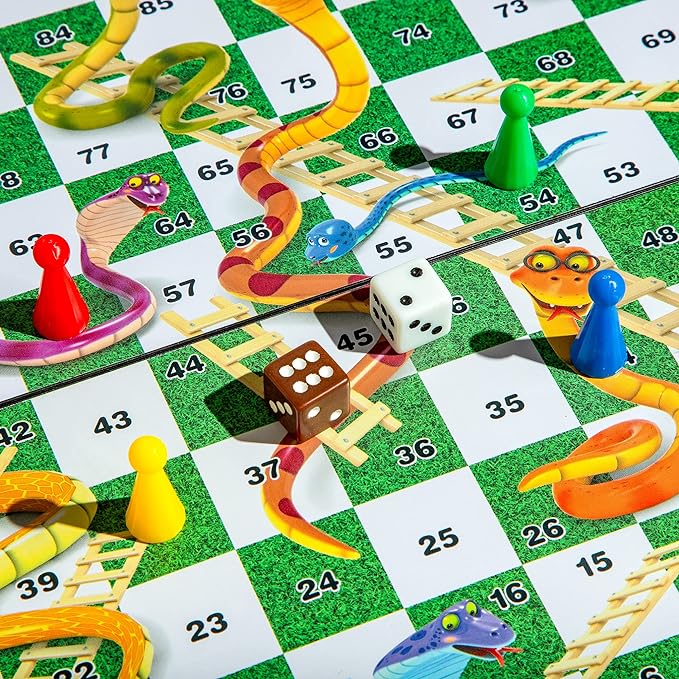 9.6-Inch Magnetic Snakes and Ladders Board Game Set2