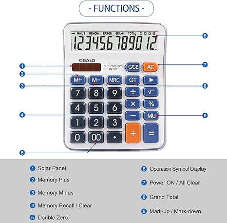 Desktop Calculator 8-Digit with Large LCD Display and Sensitive Button2