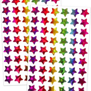 Holographic Rainbow Small Star Stickers