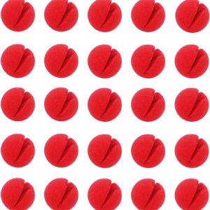 Ogrmar 25PCS Red Circus Clown Nose Christmas Costume Party Cosplay Halloween Decor (25PCS)