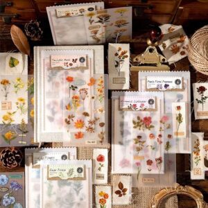 Peach Flower Rub on Transfer, 6 x 6 inch Sheet - Dry Rub-On/Off Transfers Stickers for Decoupage Scrapbooking Crafts Mixed Media Collage Art