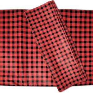 Red checked gift bag
