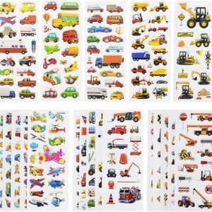 Retro Cars Puffy Stickers