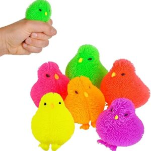 The Dreidel Company Chicken Puffer Rubber Duck Toy Duckies for Kids