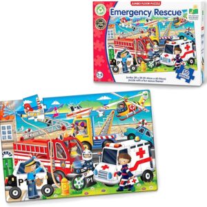 The Learning Journey: Jumbo Floor Puzzles - Emergency Rescue - Extra Large Puzzle Measures 3 ft by 2 ft - Preschool Toys & Gifts for Boys & Girls Ages 3 and Up